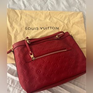 Louis Vuitton Monogram Empreinte Bastille MM- Red